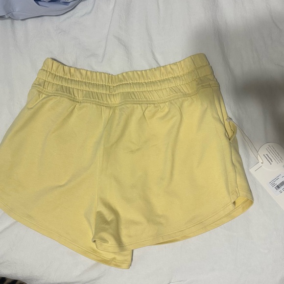 Vuori Light Yellow Women's Athletic Shorts with Drawstring - Picture 5 of 5